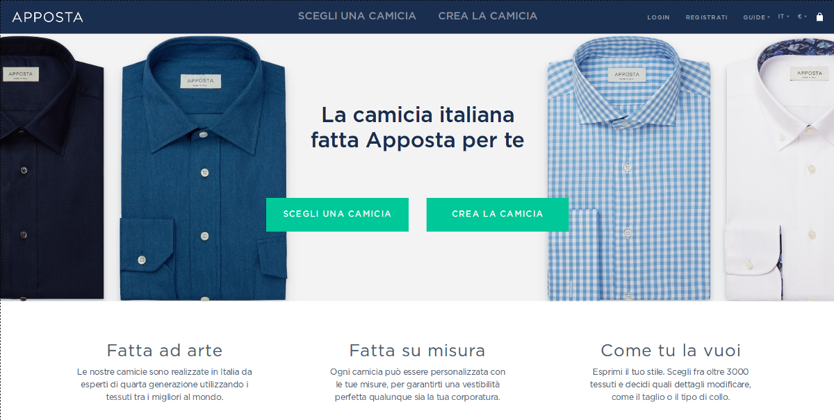 camicie su misura online